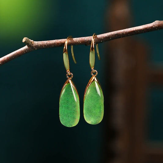 jade teardrop earrings