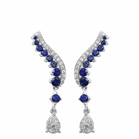sapphire drop earrings