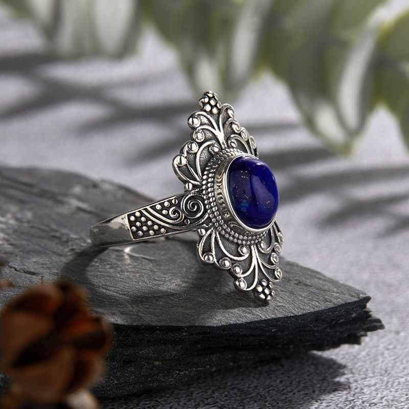 Lapis Lazuli Ring Womens - Ring Vintage