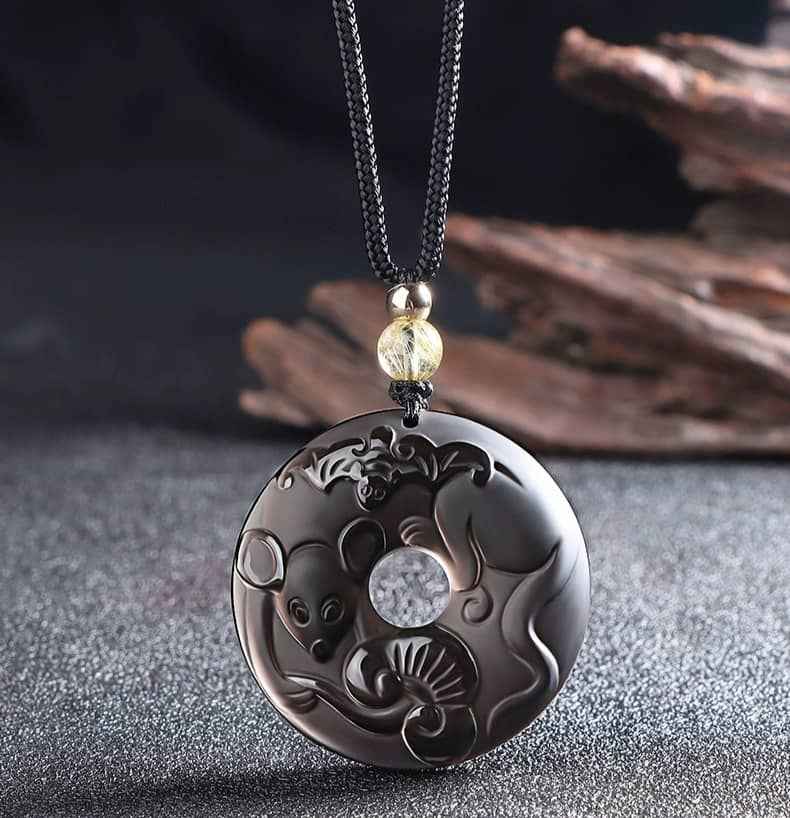 Obsidian Crystal Necklace