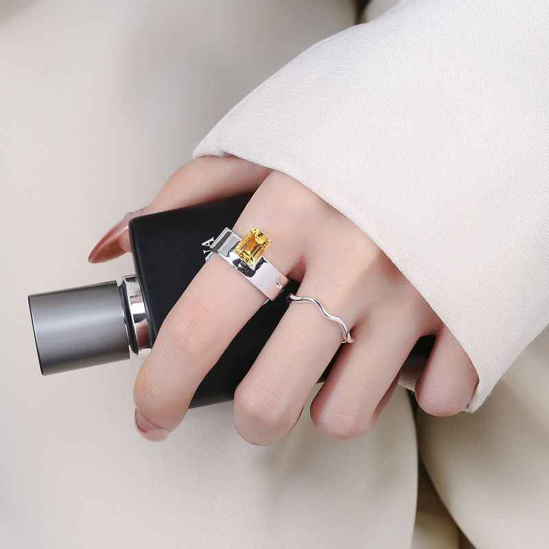 Citrine Rings - Rectangle Ring