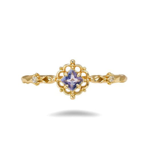 gold tanzanite ring