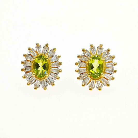 peridot stud earrings