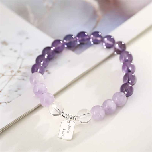 amethyst bead bracelet