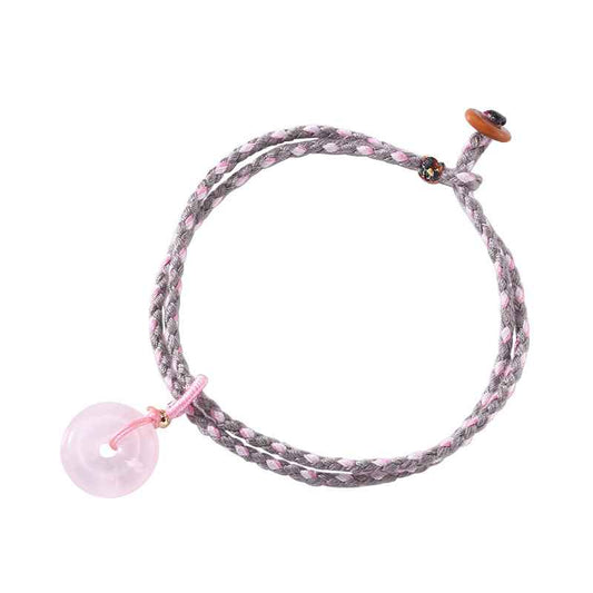 rose quartz crystal bracelet