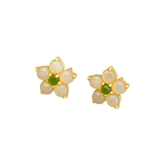 gold jade earrings