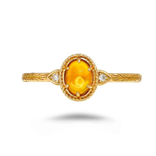 amber engagement ring