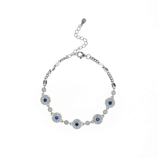 silver sapphire bracelet