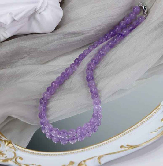 amethyst bead necklace