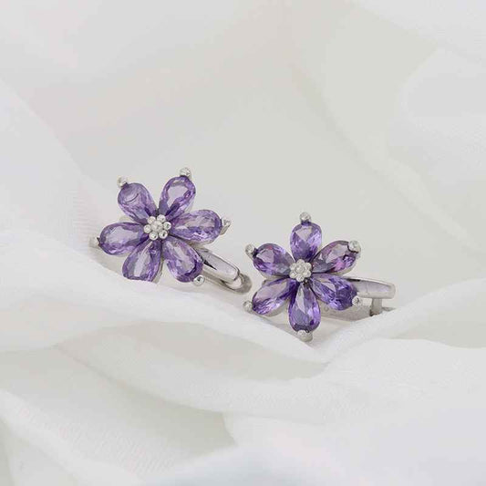 amethyst earrings silver