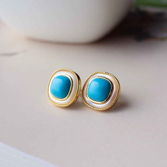 turquoise stud earrings