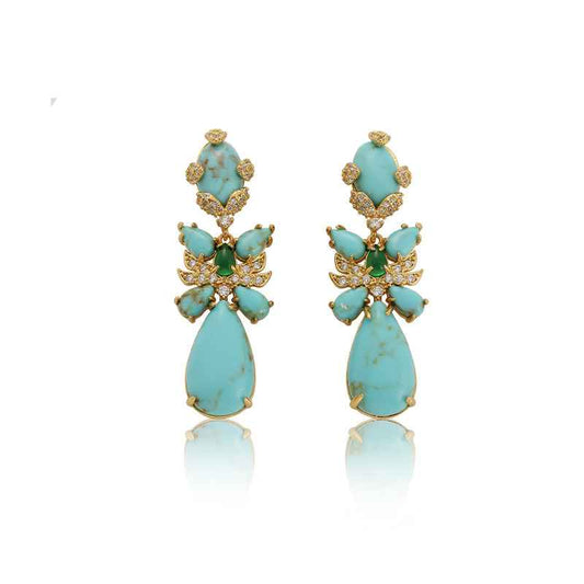 turquoise chandelier earrings