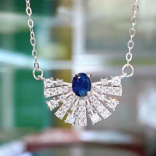 sapphire diamond necklace