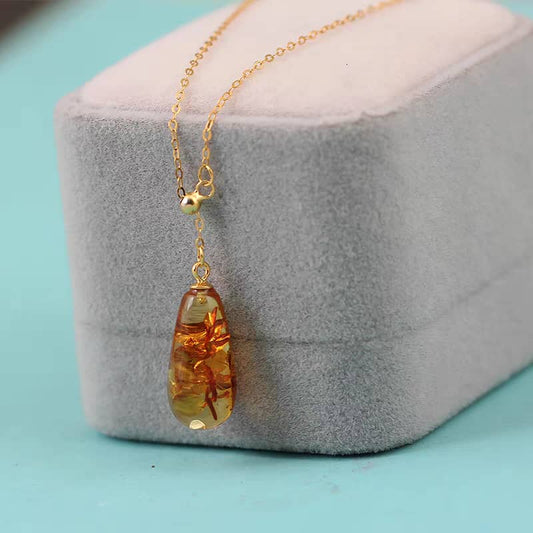 amber stone necklace