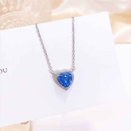 sapphire heart necklace