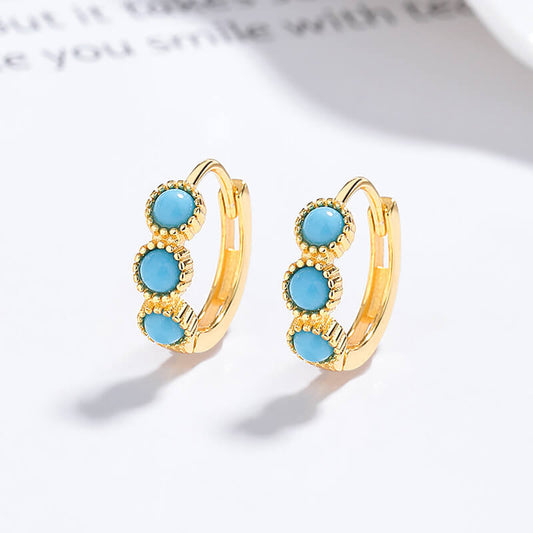 turquoise hoop earrings