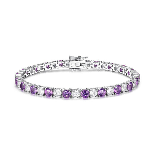 amethyst tennis bracelet