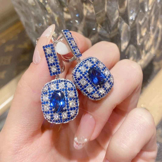 sapphire drop earrings