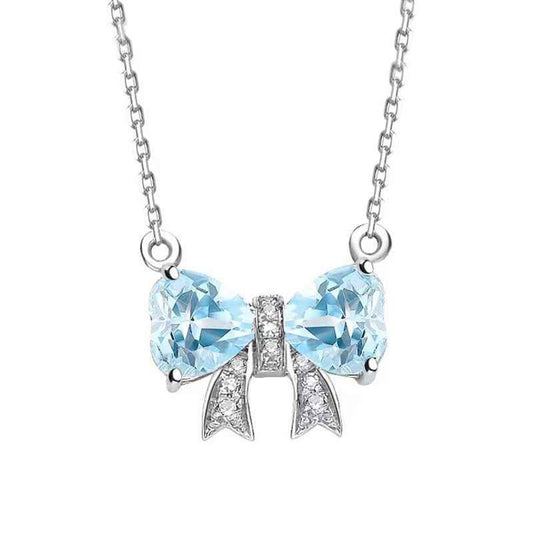 aquamarine silver necklace