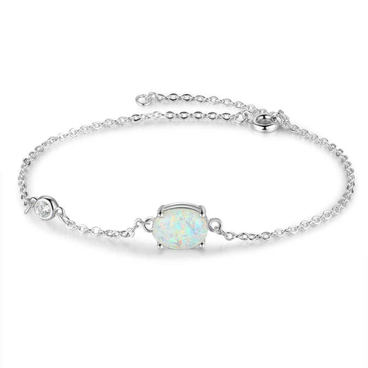 opal bracelet silver