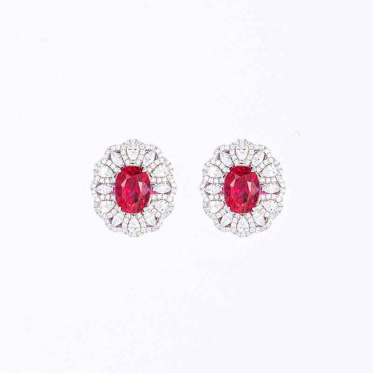 ruby stud earrings