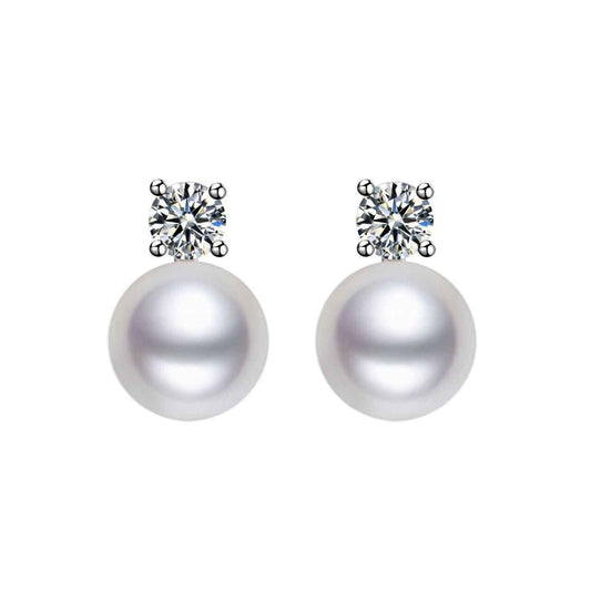 pearl stud earrings