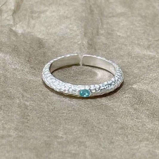 sterling silver aquamarine ring