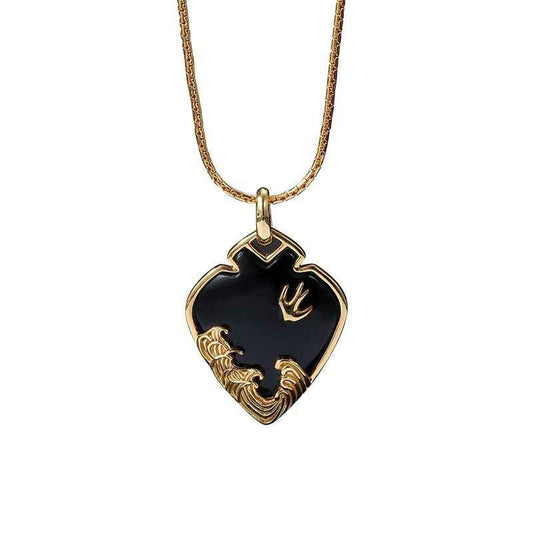 obsidian heart necklace