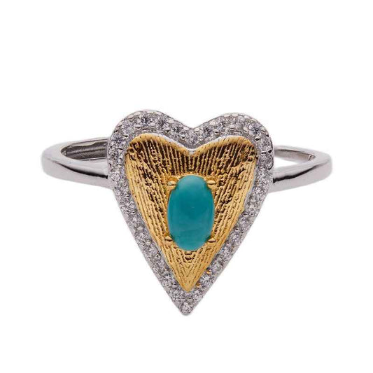 turquoise heart ring