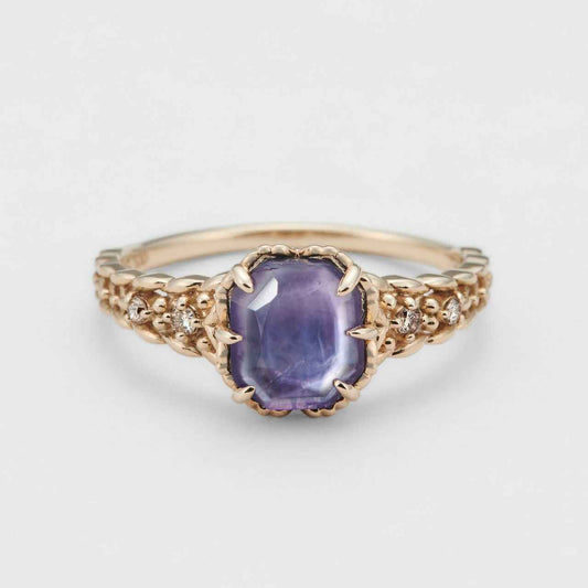 gold amethyst ring