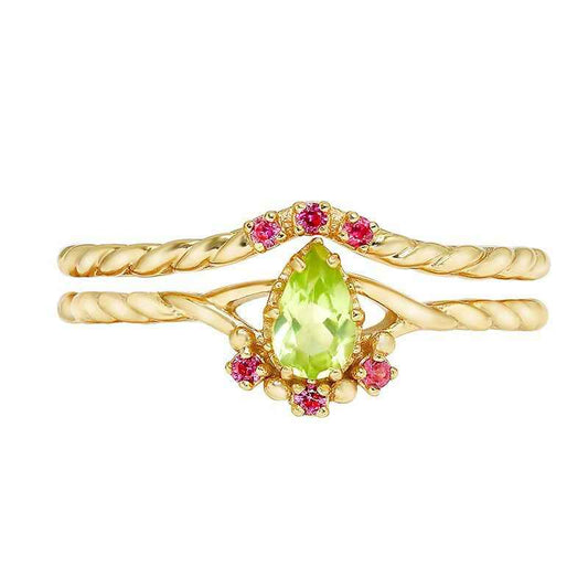 peridot gold ring