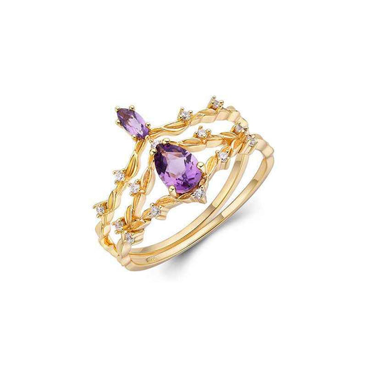 amethyst gold rings