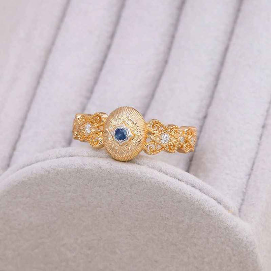 gold sapphire ring