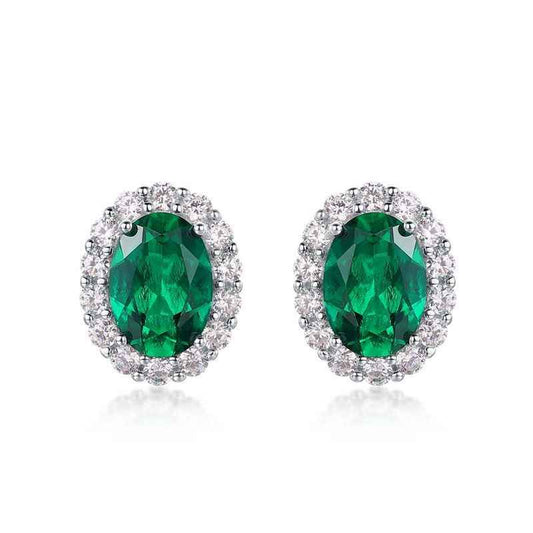 emerald earrings studs