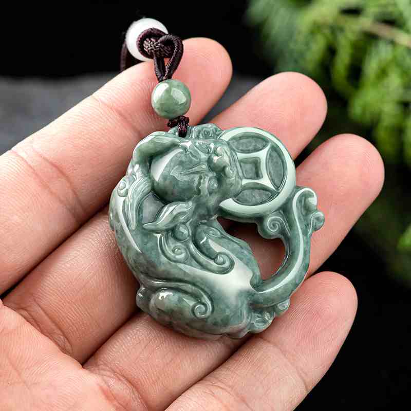 Feng Shui Pixiu Necklace - Jade Pendant Necklace