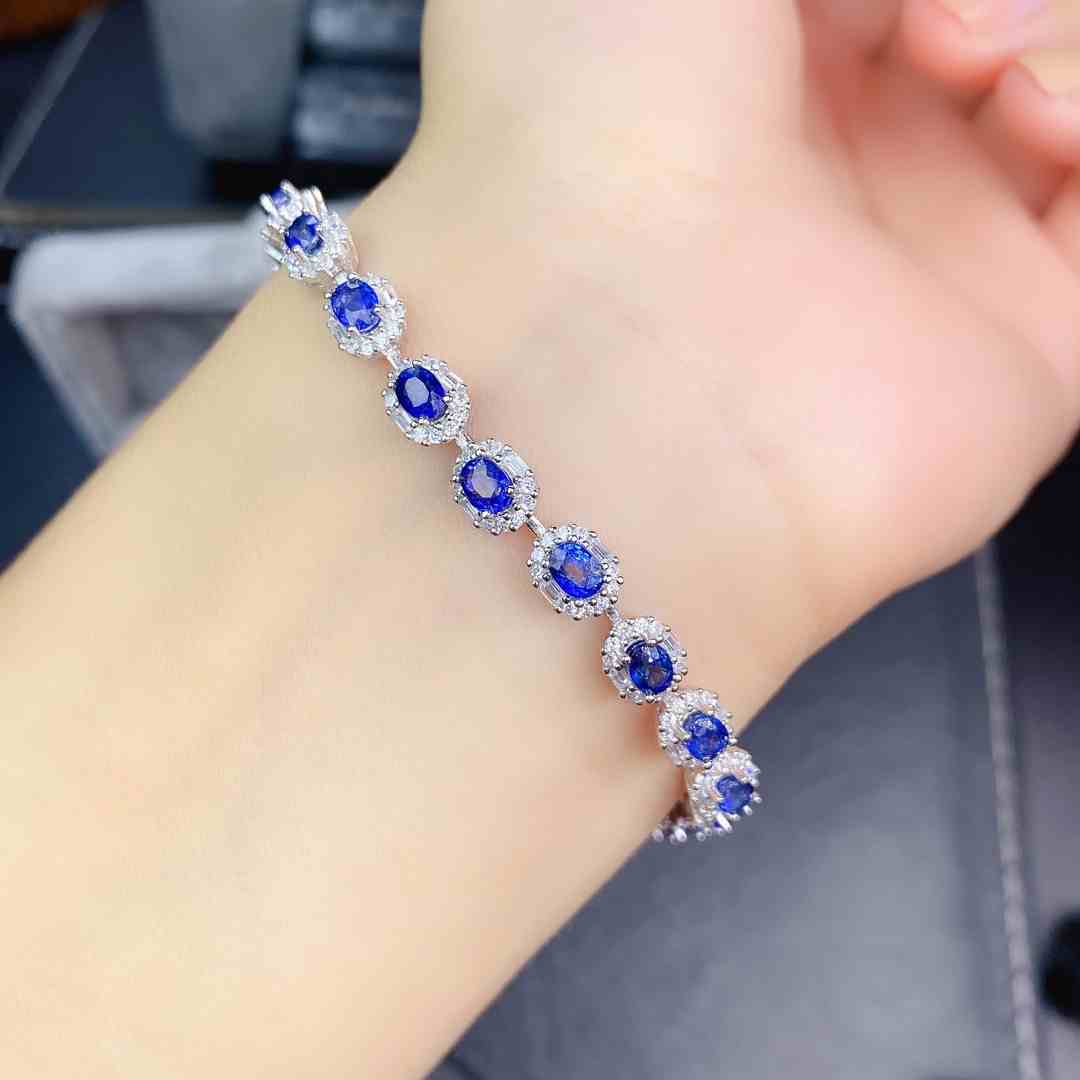 Achievement Bracelet - Silver Sapphire Bracelet