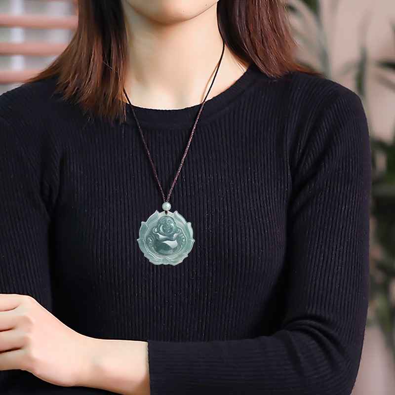 Jade Buddha Necklace - Feng Shui Necklace for Wealth