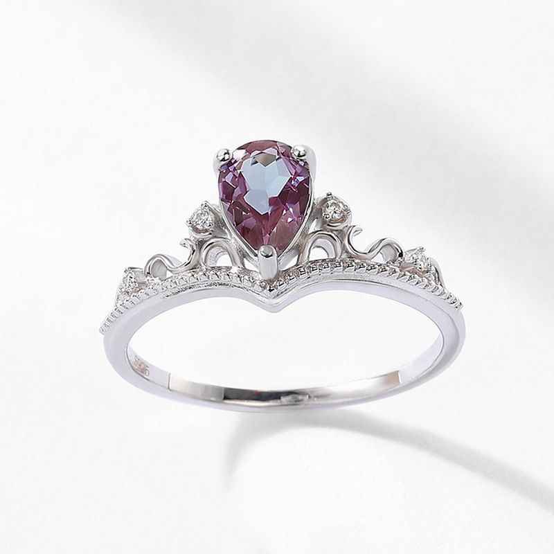 Alexandrite Bridal Wedding Ring Set