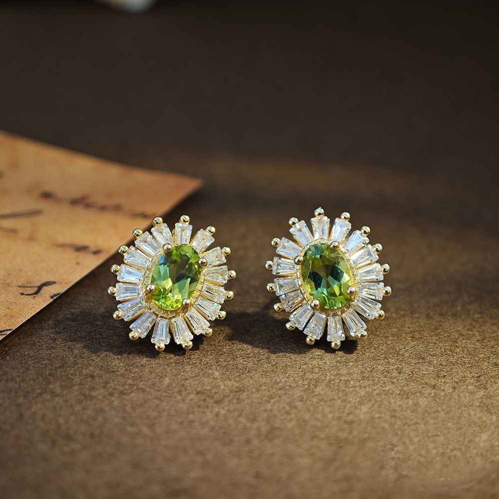 Peridot Stud Earrings - August Birthstone Jewelry