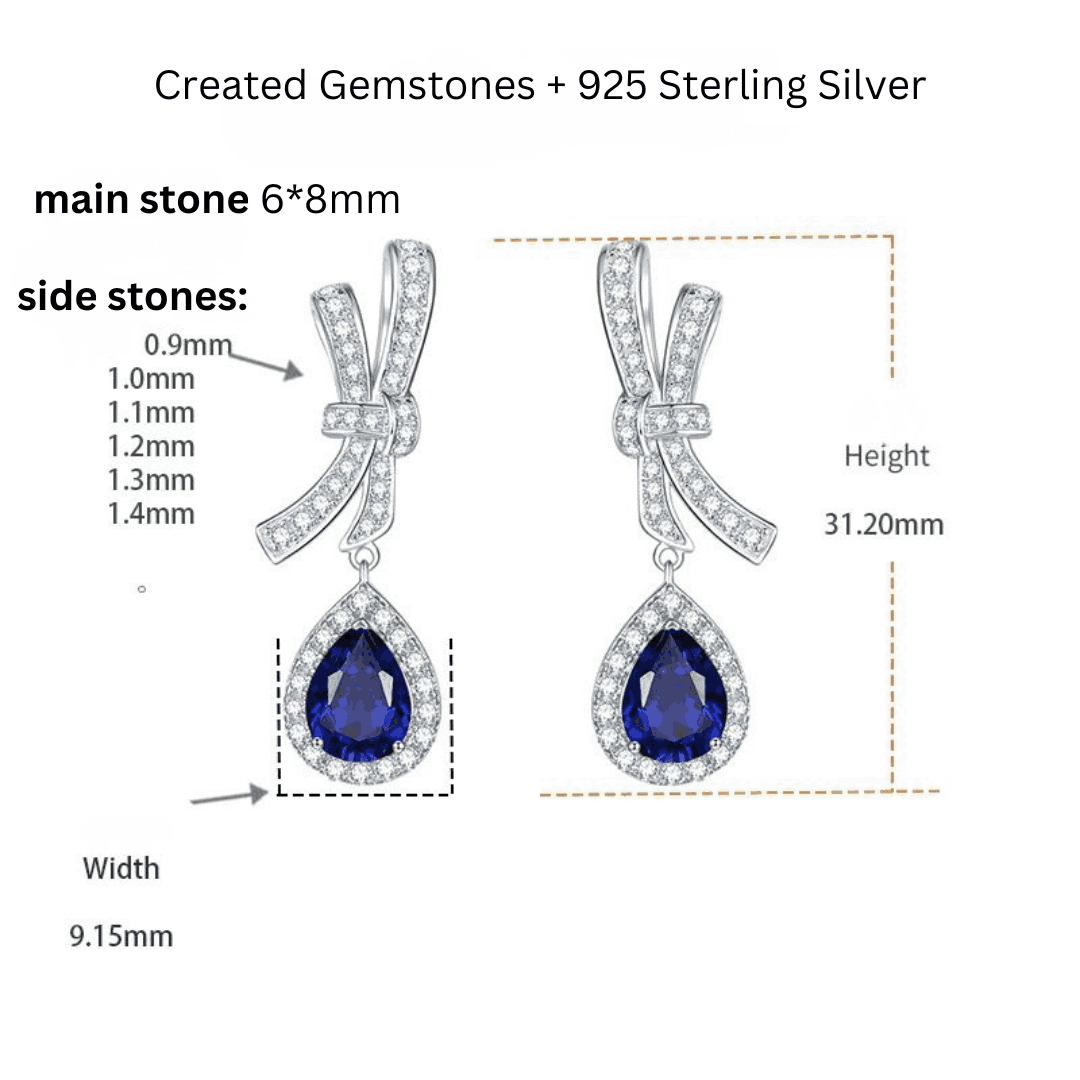 sapphire drop earrings