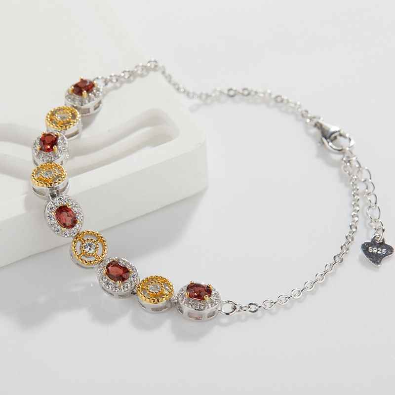 Garnet Bracelet for Women - January Birthstone Jewelry