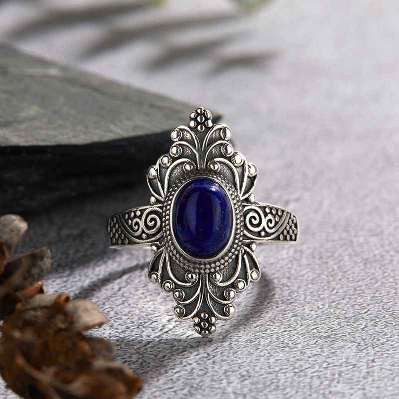 Lapis Lazuli Ring Womens - Ring Vintage