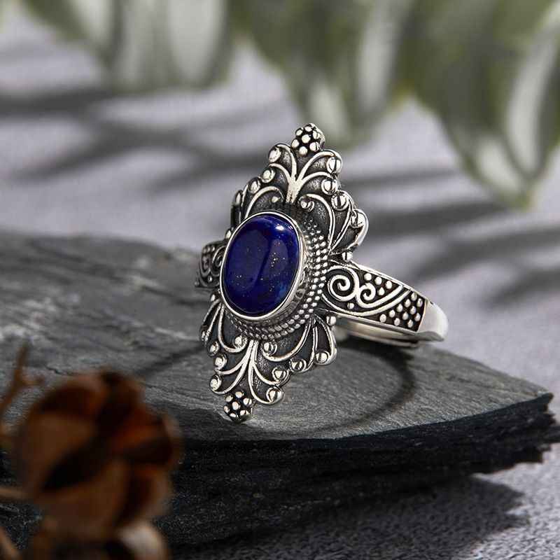 Lapis Lazuli Ring Womens - Ring Vintage