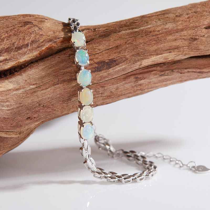 Opal Tennis Bracelet - October Birthstone Jewelry