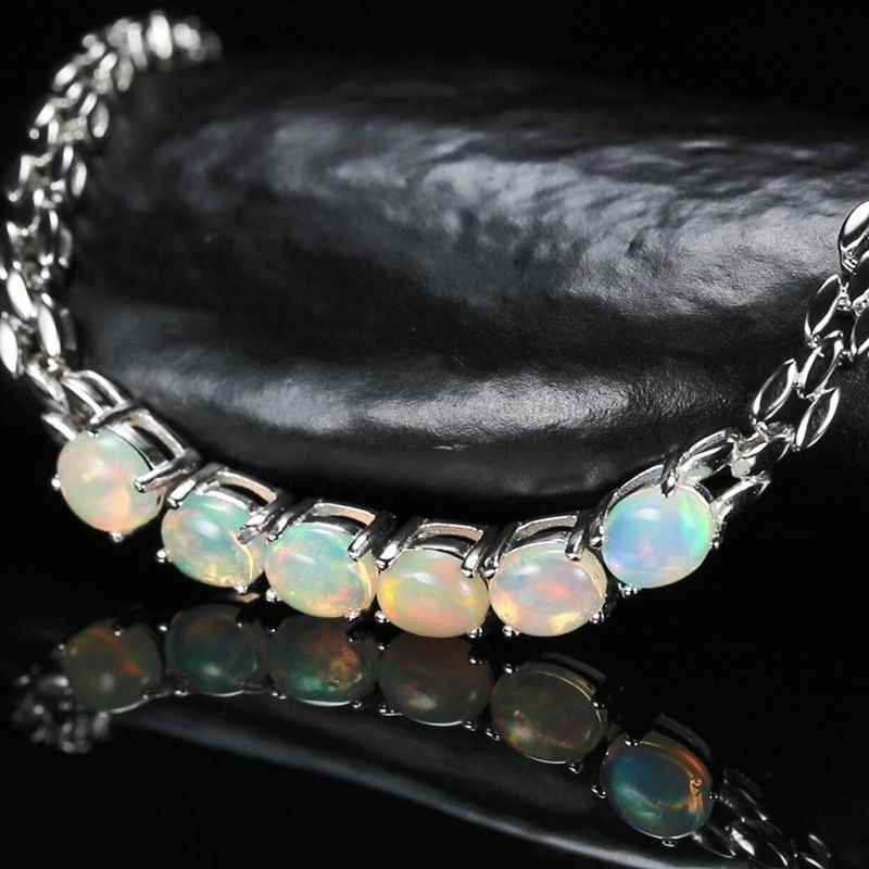 Opal Tennis Bracelet - October Birthstone Jewelry