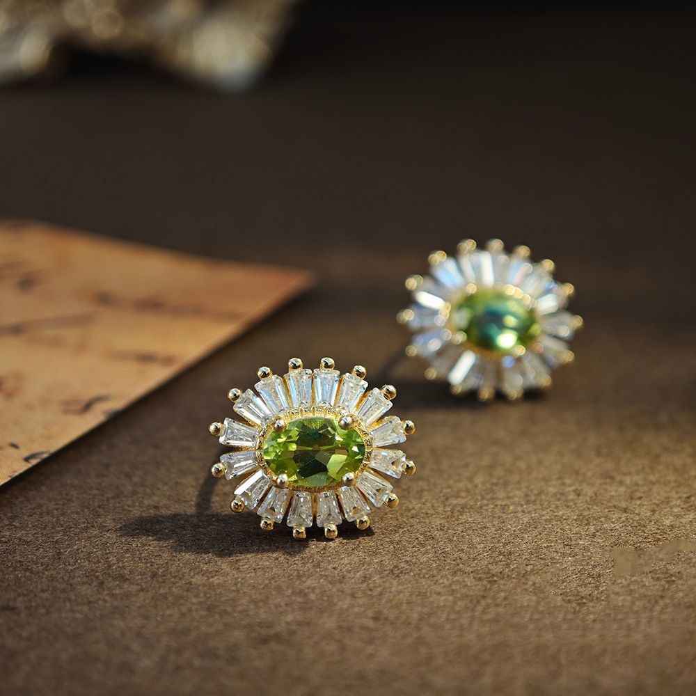 Peridot Stud Earrings - August Birthstone Jewelry