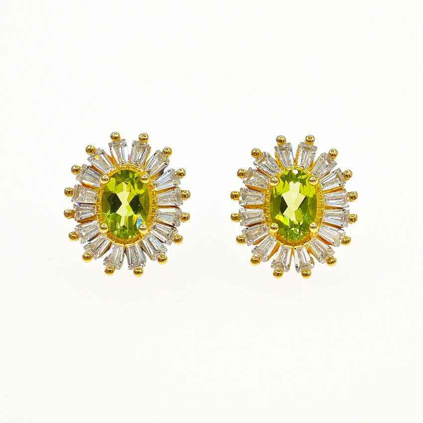 Peridot Stud Earrings - August Birthstone Jewelry