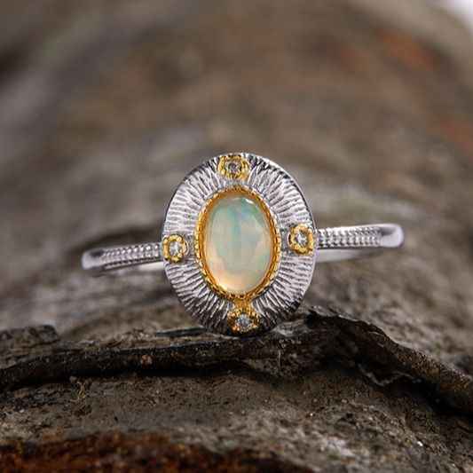 Vintage Opal Rings - Oval Opal Ring