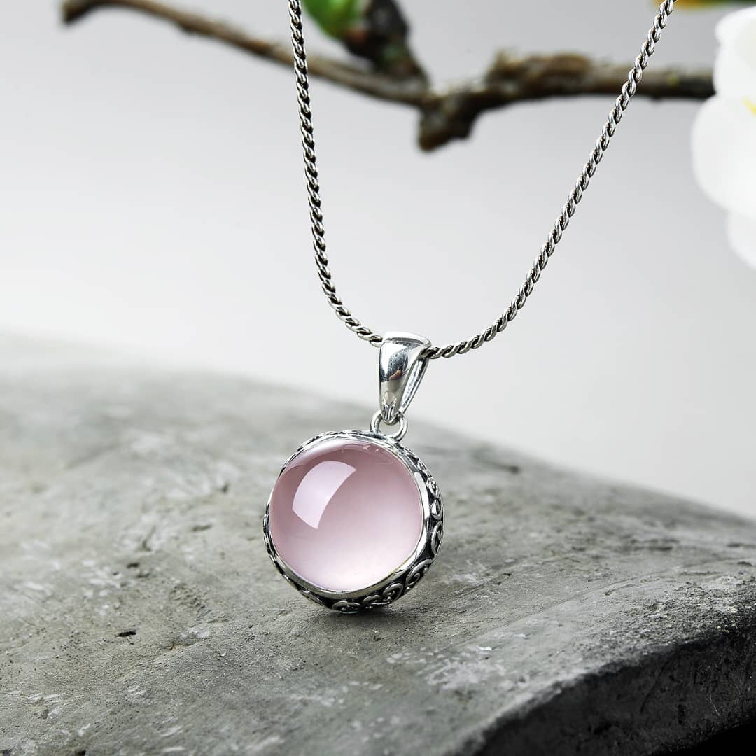 Rose Quartz Crystal Necklace