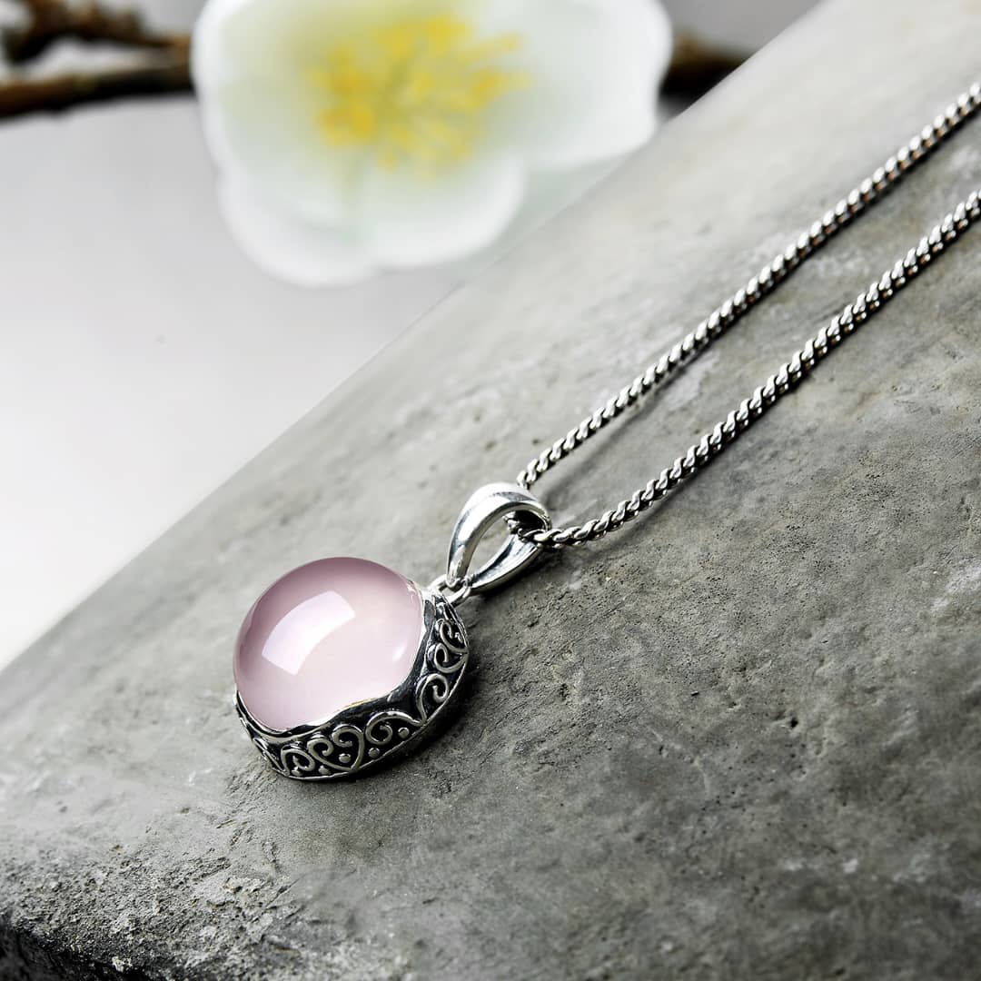 Rose Quartz Crystal Necklace